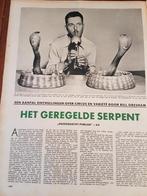 Circus/ variété/ art. over slangenbezweerders/ reptielen., Ophalen of Verzenden, Gebruikt