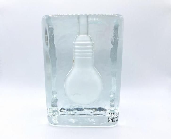 Block lamp mini door Design House Stockholm, Huis en Inrichting, Lampen | Tafellampen, Zo goed als nieuw, Minder dan 50 cm, Glas