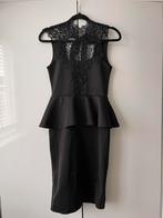 Zwart Bodycon jurk met peplum, Kleding | Dames, Jurken, Gedragen, Ophalen of Verzenden, Maat 36 (S), Zwart