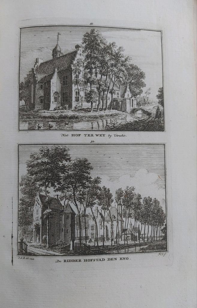 93-94 Hof Ter Wey by Utrecht Montfoort  Den Eng Vleuten 1774, Antiek en Kunst, Kunst | Etsen en Gravures, Ophalen of Verzenden