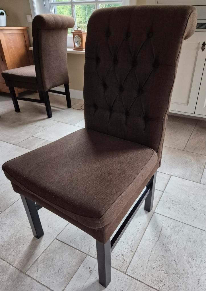 6 eetkamerstoelen set bruin Puntgaaf, Huis en Inrichting, Stoelen, Zo goed als nieuw, Bruin, Ophalen of Verzenden