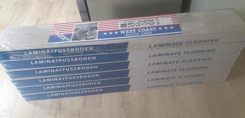 14,8 m2 nieuwe laminaat West Coast 296410, Grijs gekalkt, Huis en Inrichting, Stoffering | Vloerbedekking, Nieuw, Laminaat, Grijs
