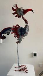 Metalen Vogel Sculptuur - Tuindecoratie, Ophalen of Verzenden, Zo goed als nieuw, Metaal, Dierenbeeld