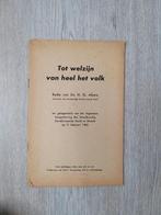 vergadering SGP te Utrecht 21 feb 1962 Ds H G Abma, Gelezen, Christendom | Protestants, Ophalen of Verzenden, Ds H G Abma