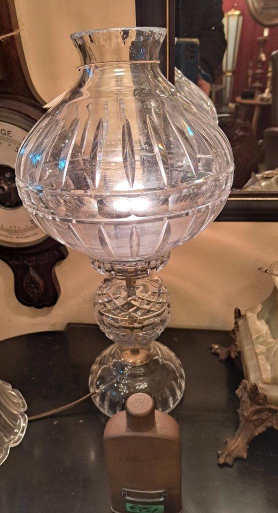 Mooie kristallen tafellamp schemerlamp echt geslepen kristal, Antiek en Kunst, Antiek | Lampen, Ophalen