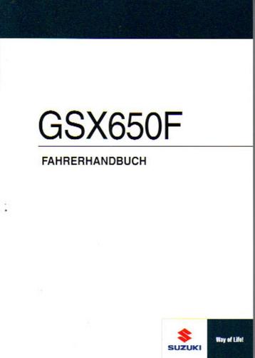 Suzuki GSX650 F Betriebsanleitung (6212z) beschikbaar voor biedingen