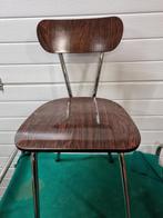 -	Keukenstoel formica vintage retro bruin, Ophalen of Verzenden