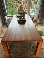 Teakhouten eettafel 100 x 240 cm, Huis en Inrichting, Tafels | Eettafels, Ophalen, Strak, Gebruikt, 100 tot 150 cm