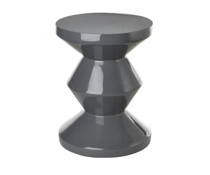 POLSPOTTEN Zig Zag bijzettafel Grijs | Van €350, nu, Huis en Inrichting, Tafels | Bijzettafels, Nieuw, Rond, 45 tot 60 cm, Minder dan 55 cm