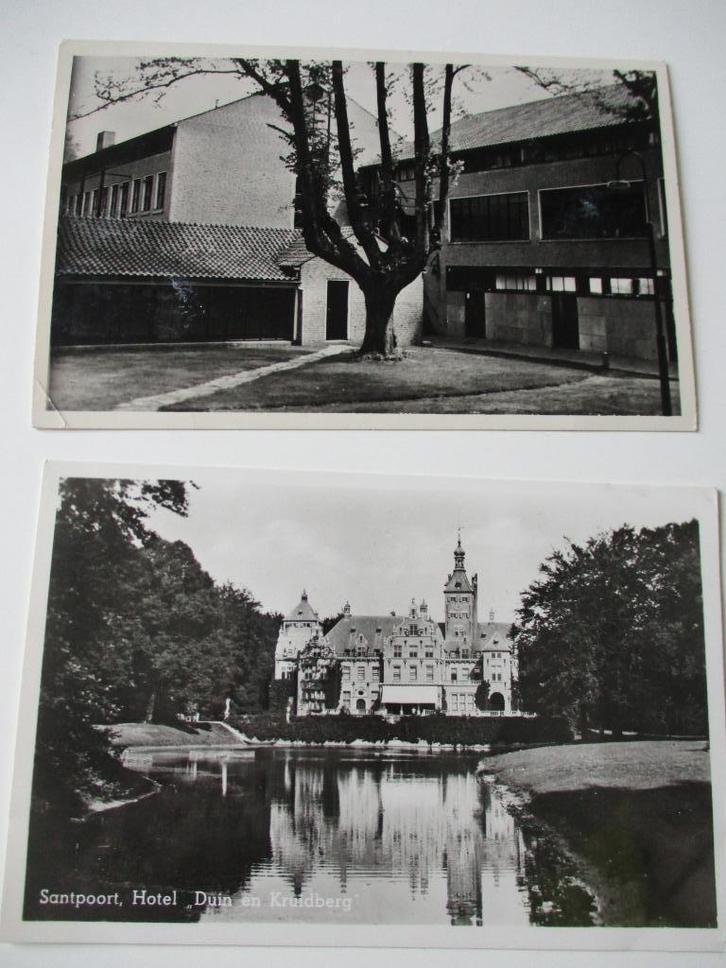 2 ansichtkaarten van Santpoort., Verzamelen, Ansichtkaarten | Nederland, Gelopen, Noord-Holland, 1940 tot 1960, Verzenden