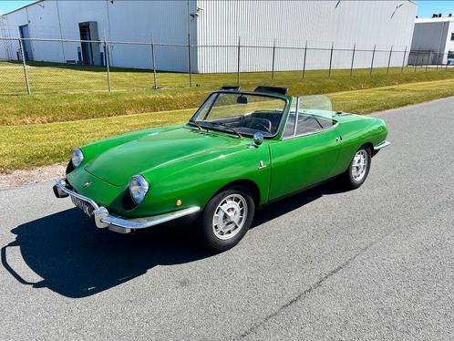 Fiat 850 Spider cabrio 1972, Auto's, Fiat, Particulier, Benzine, Cabriolet, Handgeschakeld, Origineel Nederlands, Groen, Zwart