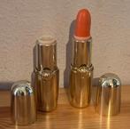 Versace lippenstift + zilver omhulsel met hoofd embleem, Ophalen of Verzenden, Zo goed als nieuw, Oranje, Lippen
