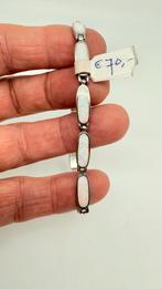 Zilveren armband met inleg: opal. Lengte: 20,3 cm., Ophalen of Verzenden, Nieuw, Zilver, Zilver
