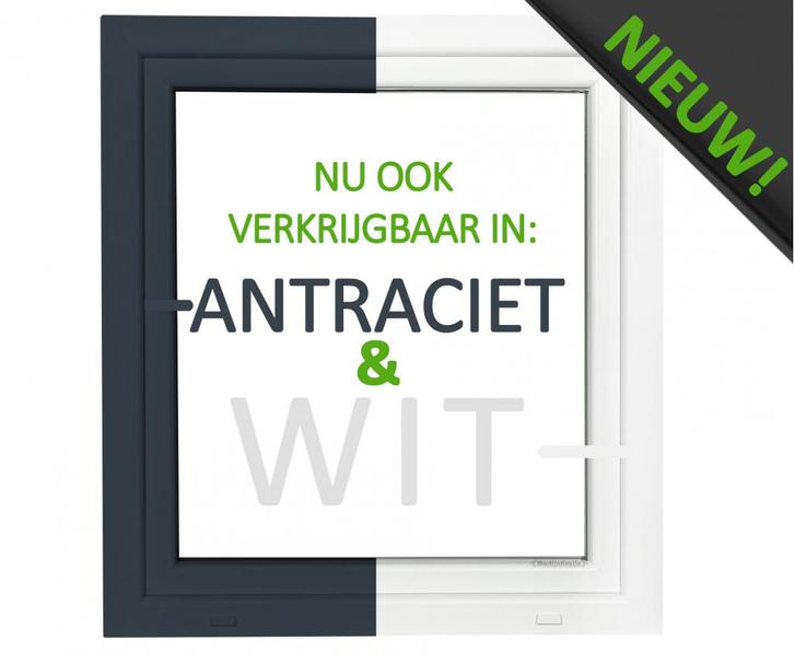 Kunststof antraciet kozijn b100 x h110 RAL7016, Doe-het-zelf en Verbouw, Kozijnen en Schuifpuien, Nieuw, Raamkozijn, Kunststof