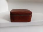 CLAUDIO FERRICI LEER BRUIN OPBERGDOOSJE SIERADEN/MAKE UP ENZ, Ophalen of Verzenden, Nieuw, Bruin, Leer