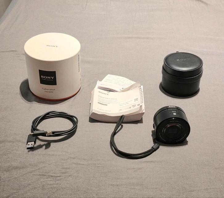Sony Cybershot DSC QX10 smartphone camera lens zwart, Audio, Tv en Foto, Fotocamera's Digitaal, Zo goed als nieuw, Sony, Ophalen of Verzenden