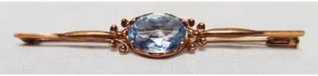 Barette 18 kt aquamarijn juweel vintage. beschikbaar voor biedingen