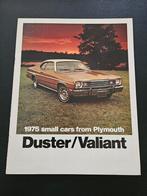 Brochure Plymouth Duster/Valiant 1975 USA, Ophalen of Verzenden, Zo goed als nieuw, Overige merken