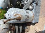 Oude petroleumkan 5 liter grijs gewerkt emaille, Ophalen of Verzenden