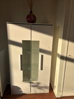 Kast - Wit, Huis en Inrichting, Kasten | Buffetkasten, Ophalen, Gebruikt, 50 tot 100 cm, Glas