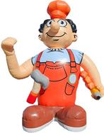 Te koop mooie grote opblaasbare bouwvakker 4 meter abraham, Hobby en Vrije tijd, Ophalen of Verzenden, Nieuw, Verjaardag