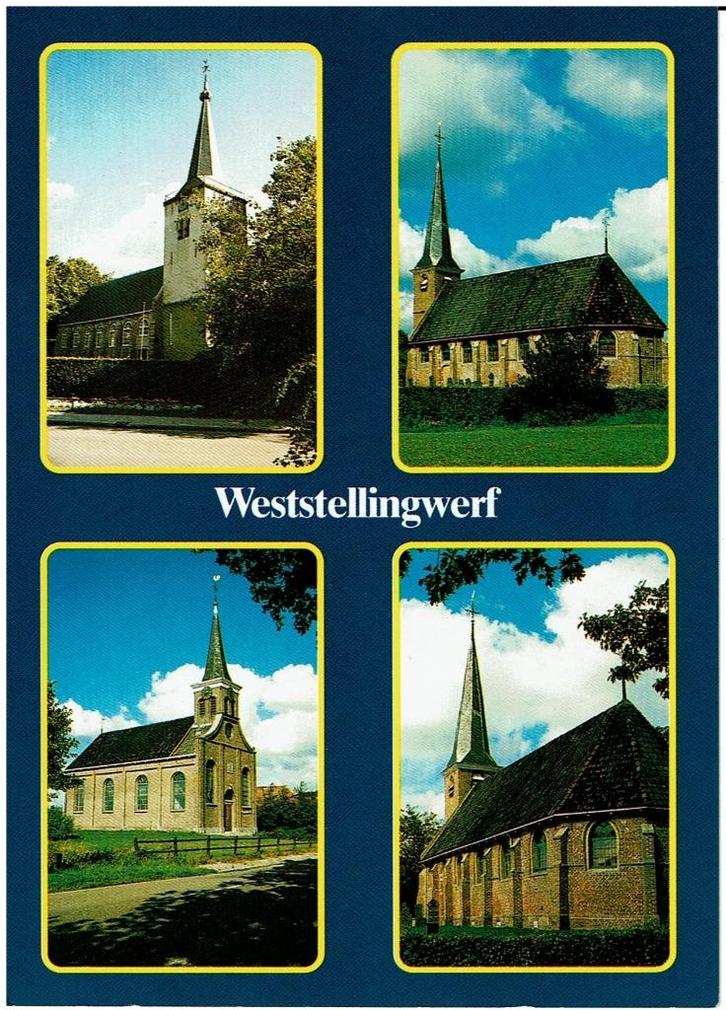 Ansichtkaart Weststellingwerf, kerk, Verzamelen, Ansichtkaarten | Nederland, Ongelopen, Friesland, 1980 tot heden, Ophalen of Verzenden