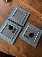 Zilveren Kleine decoratie spiegeltjes, Huis en Inrichting, Woonaccessoires | Spiegels, Ophalen, Minder dan 50 cm, Vierkant, Zo goed als nieuw