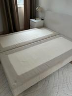 2 Ikea Espevar boxen 90x200, Huis en Inrichting, Ophalen, Beige, Tweepersoons, Zo goed als nieuw