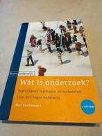 Boek wat is onderzoek, Ophalen of Verzenden, Zo goed als nieuw, Nel Verhoeven, Overige wetenschappen
