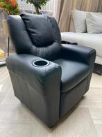 Kinder fauteuil zwart met relaxstand, Huis en Inrichting, Fauteuils, Ophalen, Zo goed als nieuw, Minder dan 75 cm, 50 tot 75 cm