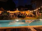 Stretchtent te huur - 10 x 7,5 m - 100+personen - zandkleur, Tuin en Terras, Partytenten, 2 meter of meer, Overige typen, 8 meter of meer