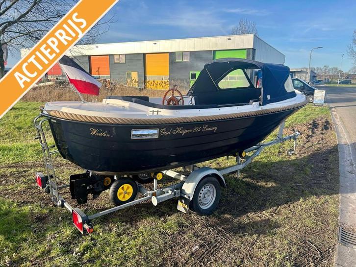 Oud Huijzer 575 Luxury BJ 2017 20 pk Suzuki EFI vol opties!, Watersport en Boten, Sloepen, Gebruikt, 10 tot 30 pk, 6 meter of meer