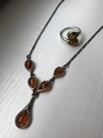 Barnsteen zilveren set !, Sieraden, Tassen en Uiterlijk, Kettingen, Ophalen of Verzenden, Zo goed als nieuw, Zilver