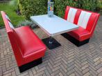 2 Amerikaanse diner banken + tafel Bel Air sixties fifties, Ophalen, Twee, Zo goed als nieuw, Amerikaanse fifties sixties retro