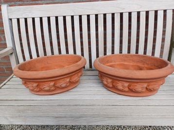 italiaans terracotta bloembakken / bloempotten