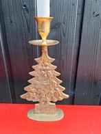 Vintage koper messing kandelaar kerst kerstboom, Diversen, Ophalen of Verzenden, Gebruikt