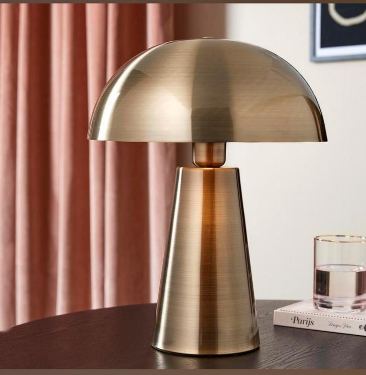 Tafellamp Dana goud kwantum, Huis en Inrichting, Lampen | Tafellampen, Zo goed als nieuw, Minder dan 50 cm, Ophalen