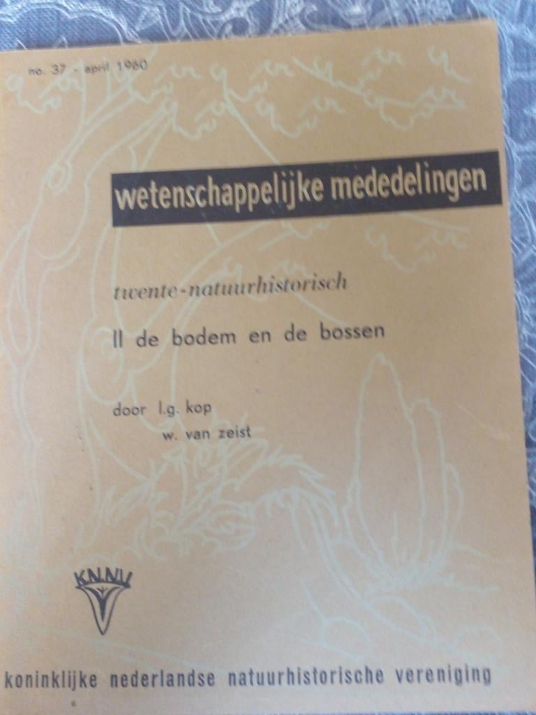 Wetenschappelijke Mededelingen Twente-Natuurhistorisch 1960, Ophalen of Verzenden, Gelezen, Ir. L.G. Kop, W. van Zeist