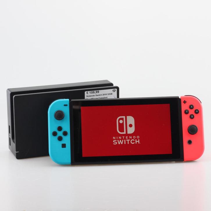 Nintendo Switch 2019 32GB Rood/Blauw Compleet, Spelcomputers en Games, Spelcomputers | Nintendo Switch, Zo goed als nieuw