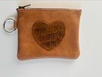 Lederen Sleuteletui Stitch & Studs met Hart, Overige merken, Bruin, Verzenden, Nieuw