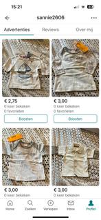 Shirtjes noppies ducky beau name it mt 56, Jongetje of Meisje, Nieuw, Ophalen of Verzenden, Noppies