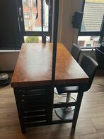 Vadholma Keukeneiland + Rek (IKEA) incl. Optionele Krukken, Huis en Inrichting, Ophalen, 100 tot 150 cm, Bruin, Zo goed als nieuw