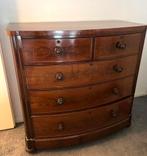 Antieke Engelse mahonie ladekast, Ophalen of Verzenden