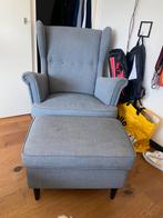 Strandmon + voetenbank IKEA zo goed als nieuw, Huis en Inrichting, Fauteuils, Zo goed als nieuw, Ophalen