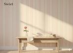 6981 zachtroze creme streep vintage behang vriendelijk swiet, Huis en Inrichting, Stoffering | Behang, Verzenden, 75 m² of meer