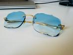 Cartier Panthère Diamond Cut Zonnebril ORIGINEEL MET BON, Zonnebril, Blauw, Zo goed als nieuw, Ophalen