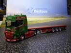 Tekno Scania met flatbed Jan Mues met certificaat, Hobby en Vrije tijd, Modelauto's | 1:50, Ophalen of Verzenden, Nieuw, Bus of Vrachtwagen