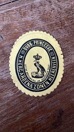 Oud bierfles etiket “ De Gekroonde Valk” H.Hergarden & Zonen, Verzamelen, Biermerken, Ophalen of Verzenden, Nieuw, Overige typen