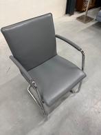 Nieuw Leolux Freyr Eetkamerstoel grijs leer design stoel, Leolux, Nieuw, Leer, Ophalen of Verzenden