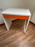 Modern Bureautje Wit met Oranje Lade - Oosterhout, Ophalen, Zo goed als nieuw, Bureau